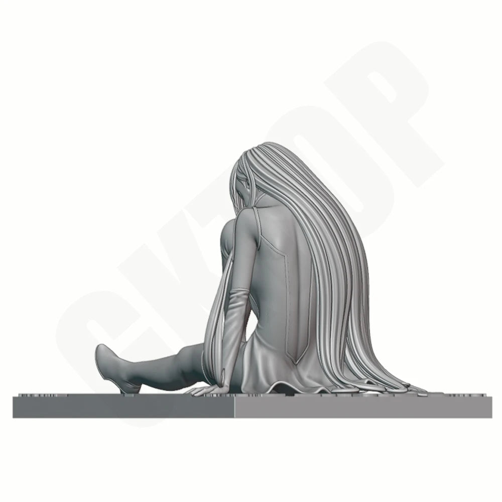 1/24 Warrior Princess Beauty Statue, Resin Model Figure Kit, Unassembled and Unpainted