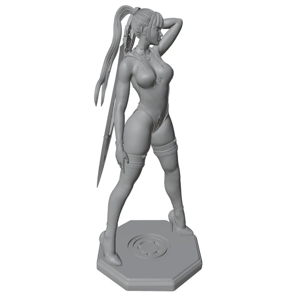 1/24 Samurai-Inspired Warrior, Resin Model Figure Kit, Unassembled and Unpainted