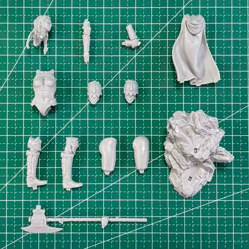 1/24 Medieval Female Viking Warrior, Resin Model Figure Kit, Unassembled and Unpainted