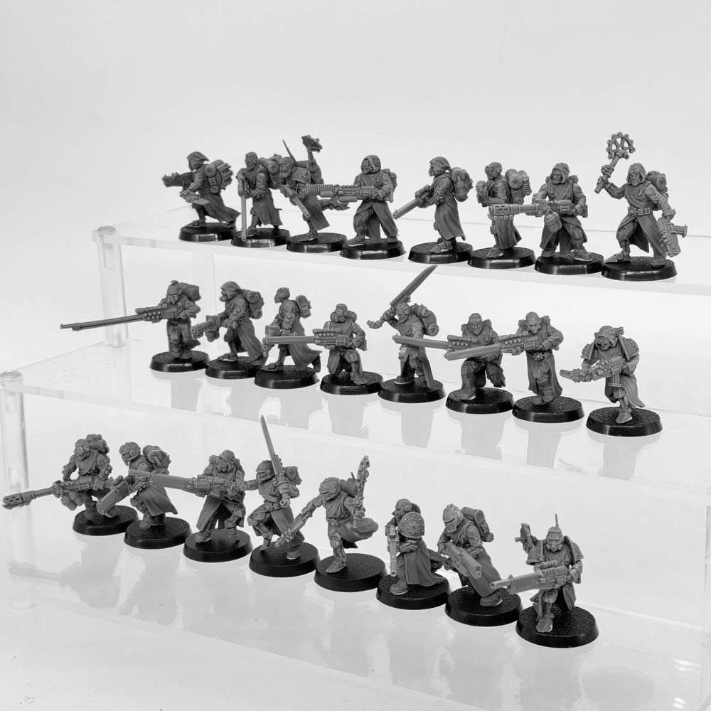 32mm Scavenger Infantry, 24 Figures, Resin Model Figure Kit, Sci-Fi Theme, Unassembled and Unpainted