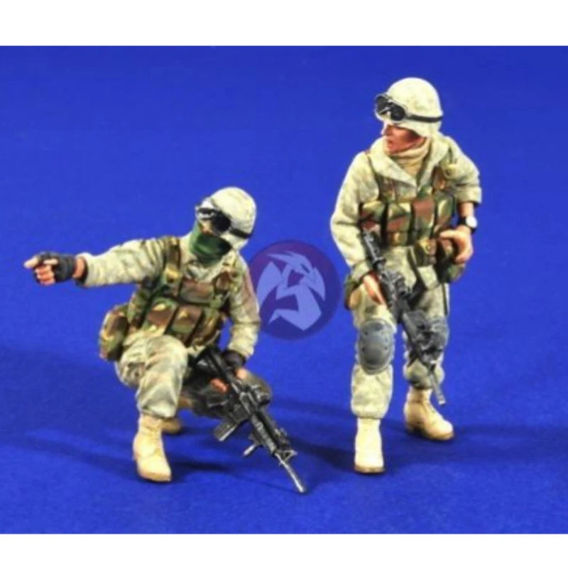 1/35 Modern U.S. Reconnaissance Team, 2 Figures, Resin Model Figure Kit, Unassembled and Unpainted
