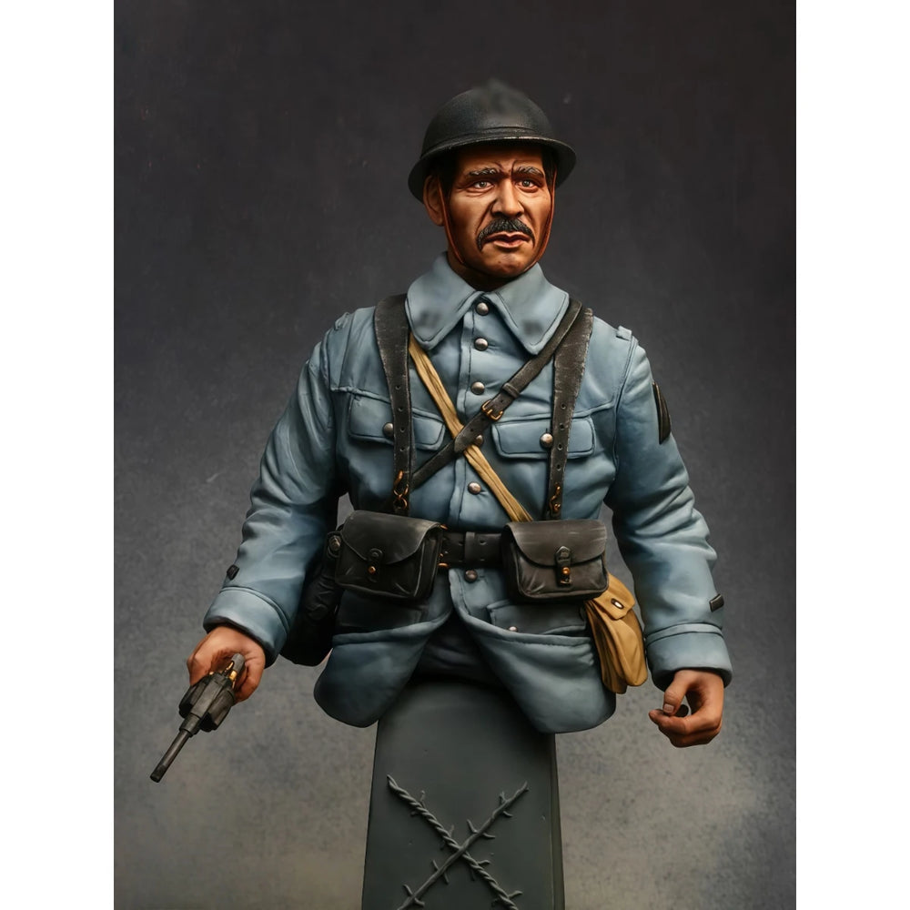 1/10 WWI German Sergeant, Resin Model Bust Kit, Unassembled and Unpainted