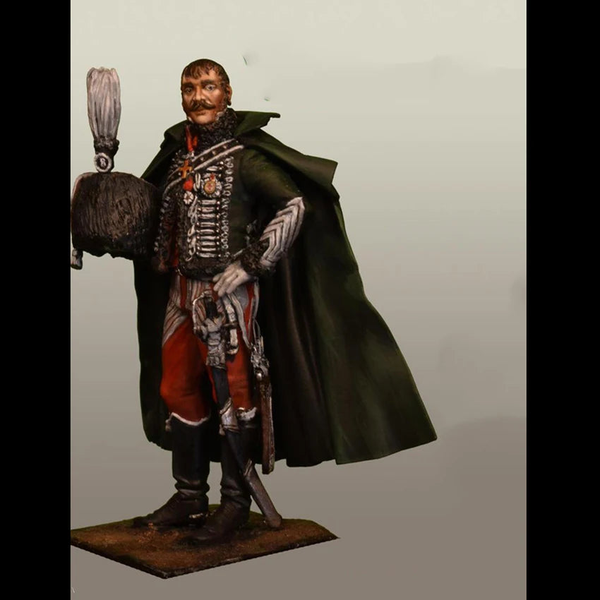 1/32 Napoleonic British Hussars Officer, Resin Model Figure Kit, Unassembled and Unpainted