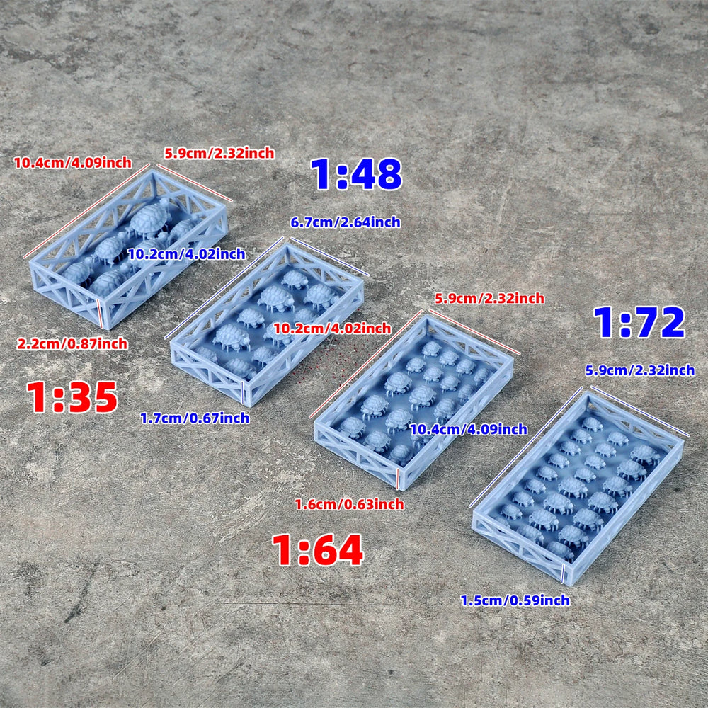 1/35 Tortoise Figurines, 12 Figures, Resin Model Creature Kit, Wildlife Theme, Unassembled and Unpainted