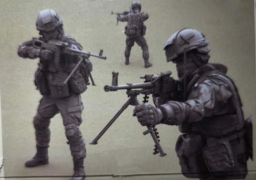 1/35 Modern Tactical Sniper Team, 3 Figures, Resin Model Figure Kit, Unassembled and Unpainted