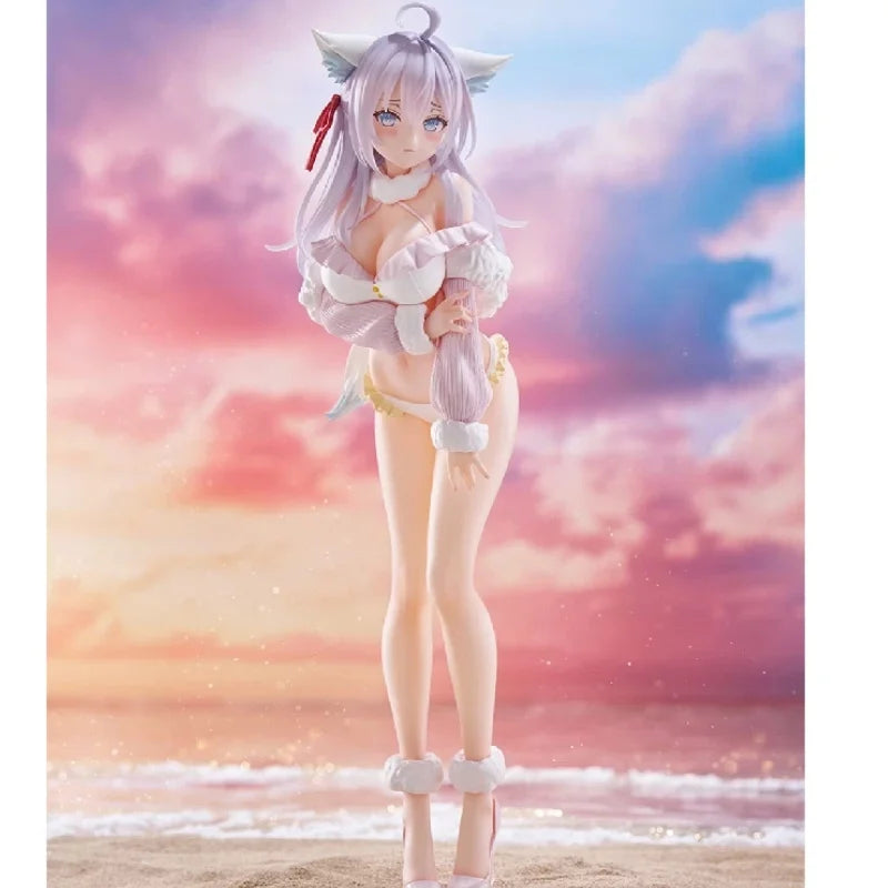 Ellie Fox with Cat Ears, Resin Model Figure Kit, Anime Theme, Unassembled and Unpainted