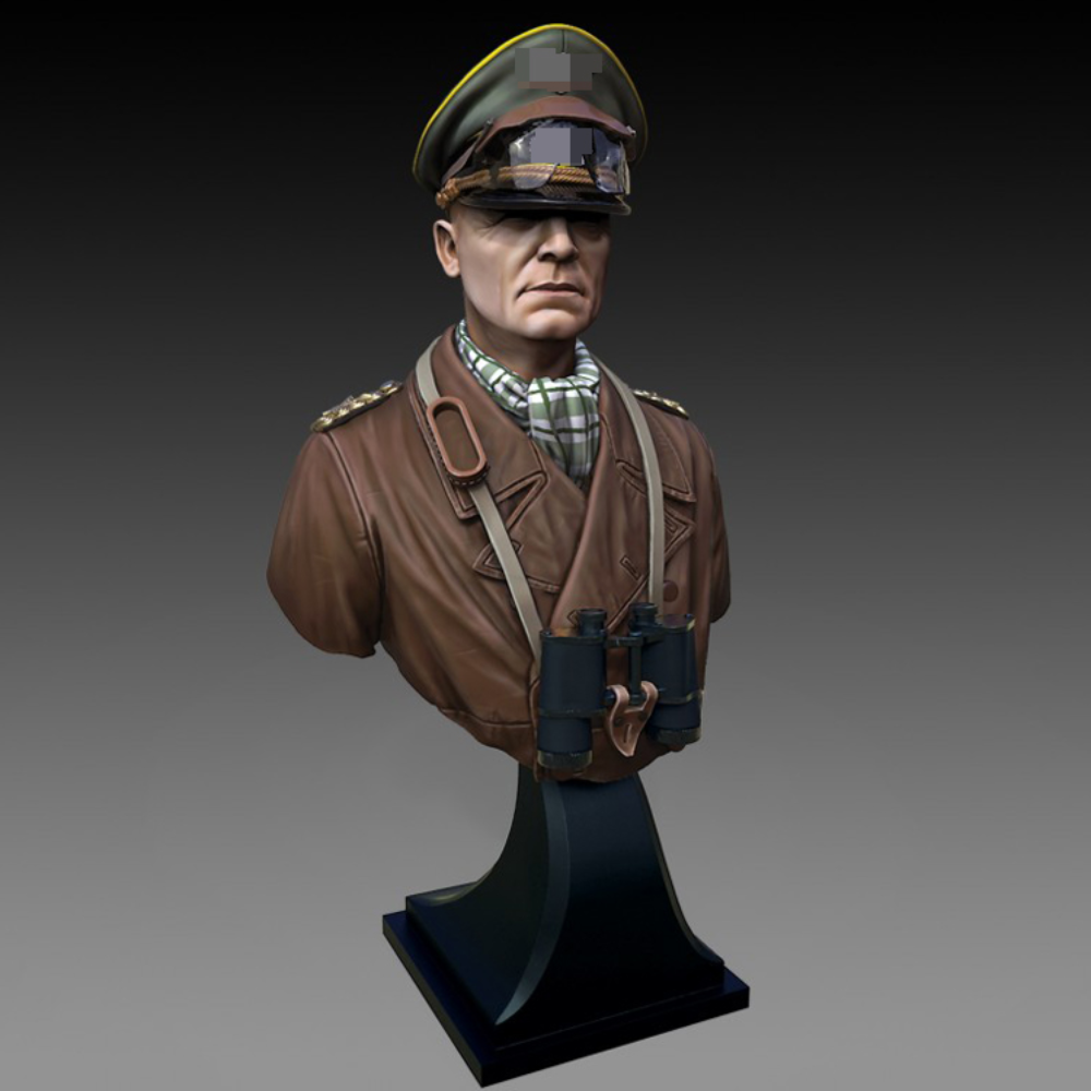 1/16 WWII Officer, Resin Model Bust Kit, Unassembled and Unpainted