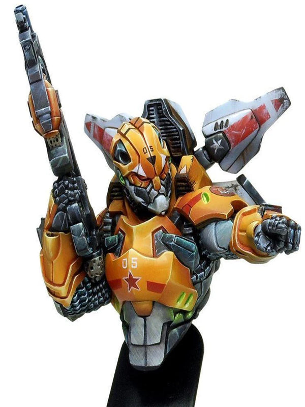1/12 Tiger Soldier Mecha Warrior, Resin Model Bust Kit, Sci-Fi Theme, Unassembled and Unpainted