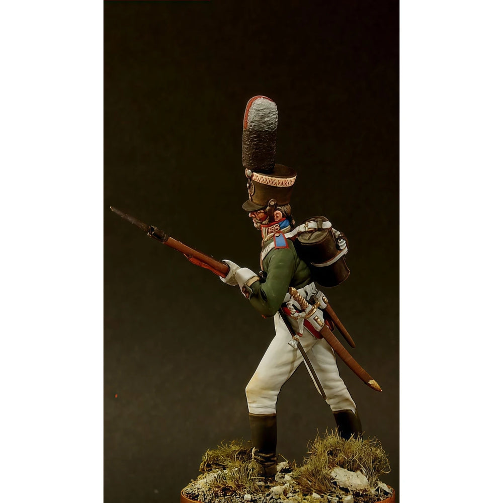 54mm Napoleonic Russian Guards Rifle Regiment NCO, Resin Model Figure Kit, Unassembled and Unpainted