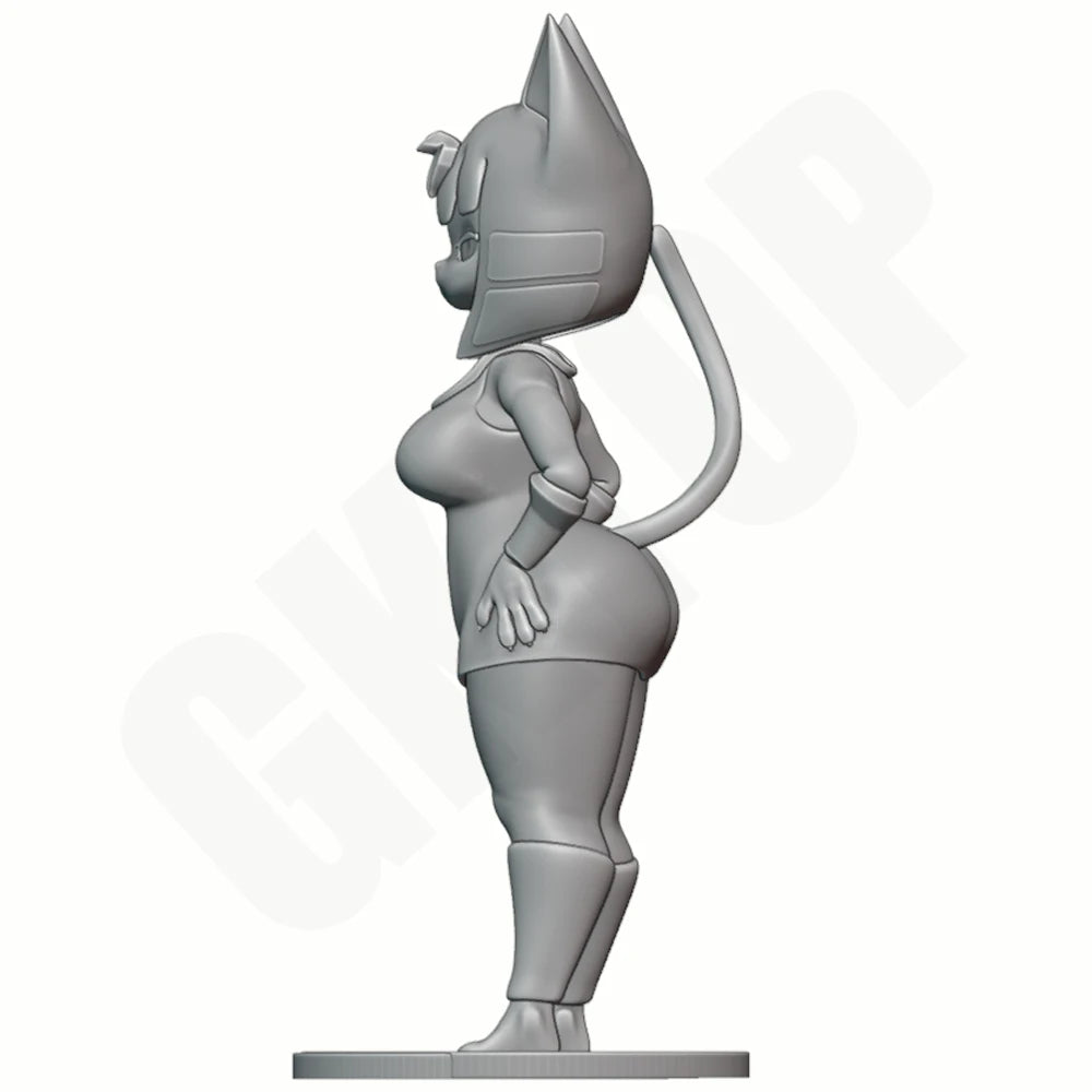 1/24 Cyber Fox Girl, Resin Model Figure Kit, Fantasy Theme, Unassembled and Unpainted
