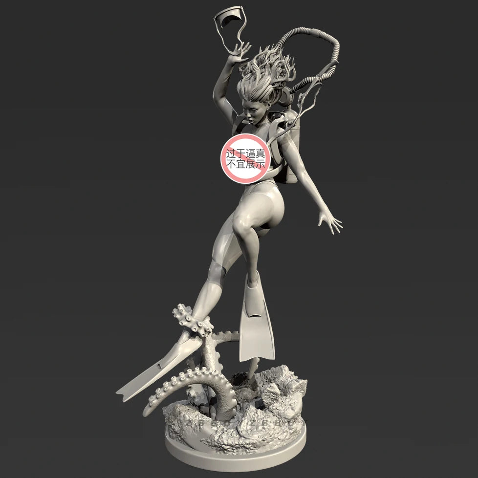 75mm Fantasy Demon Succubus, 4 Figures, Resin Model Figure Kit, Unassembled and Unpainted