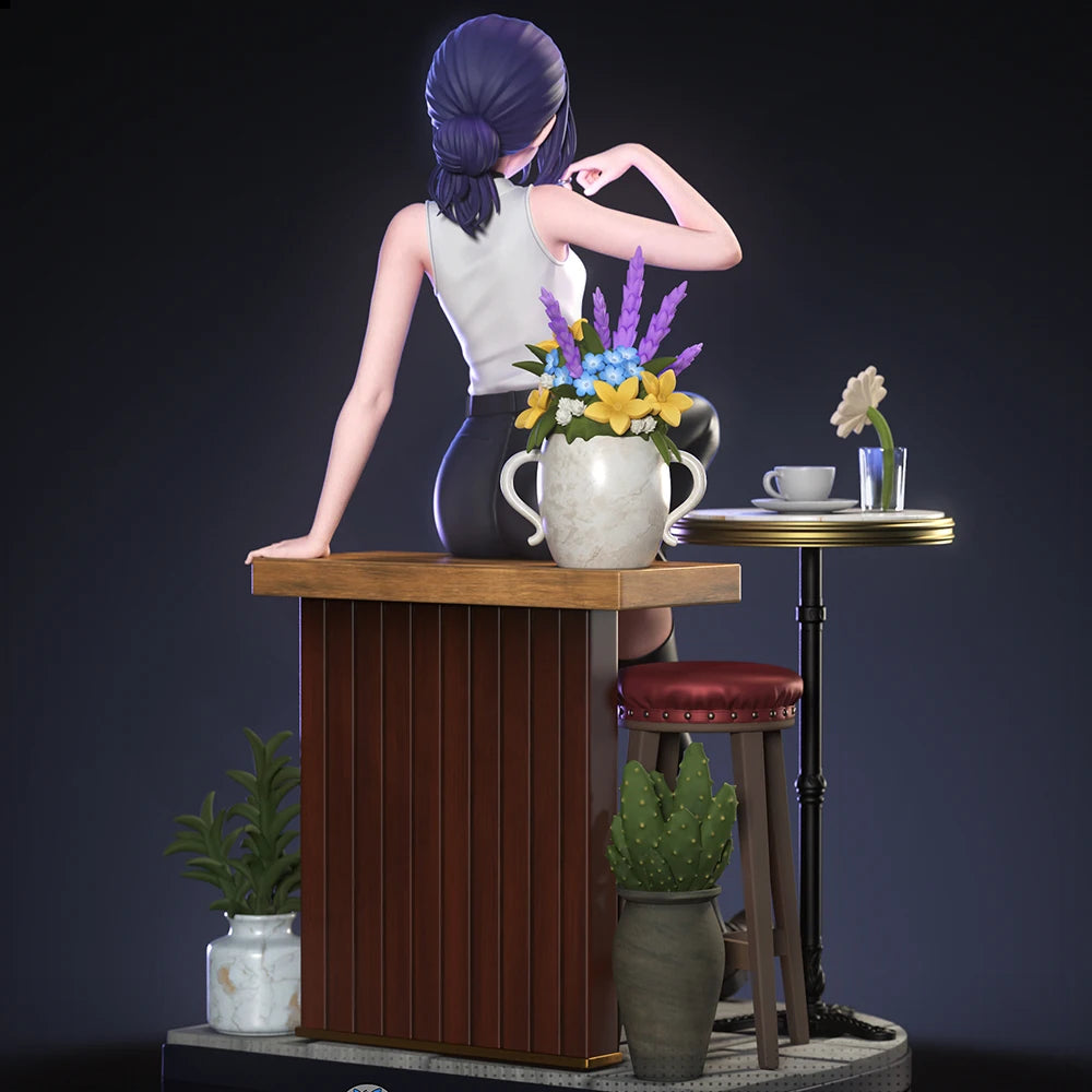 1/24 Girl Modern Interior, Resin Model Diorama Kit, Anime Theme, Unassembled and Unpainted