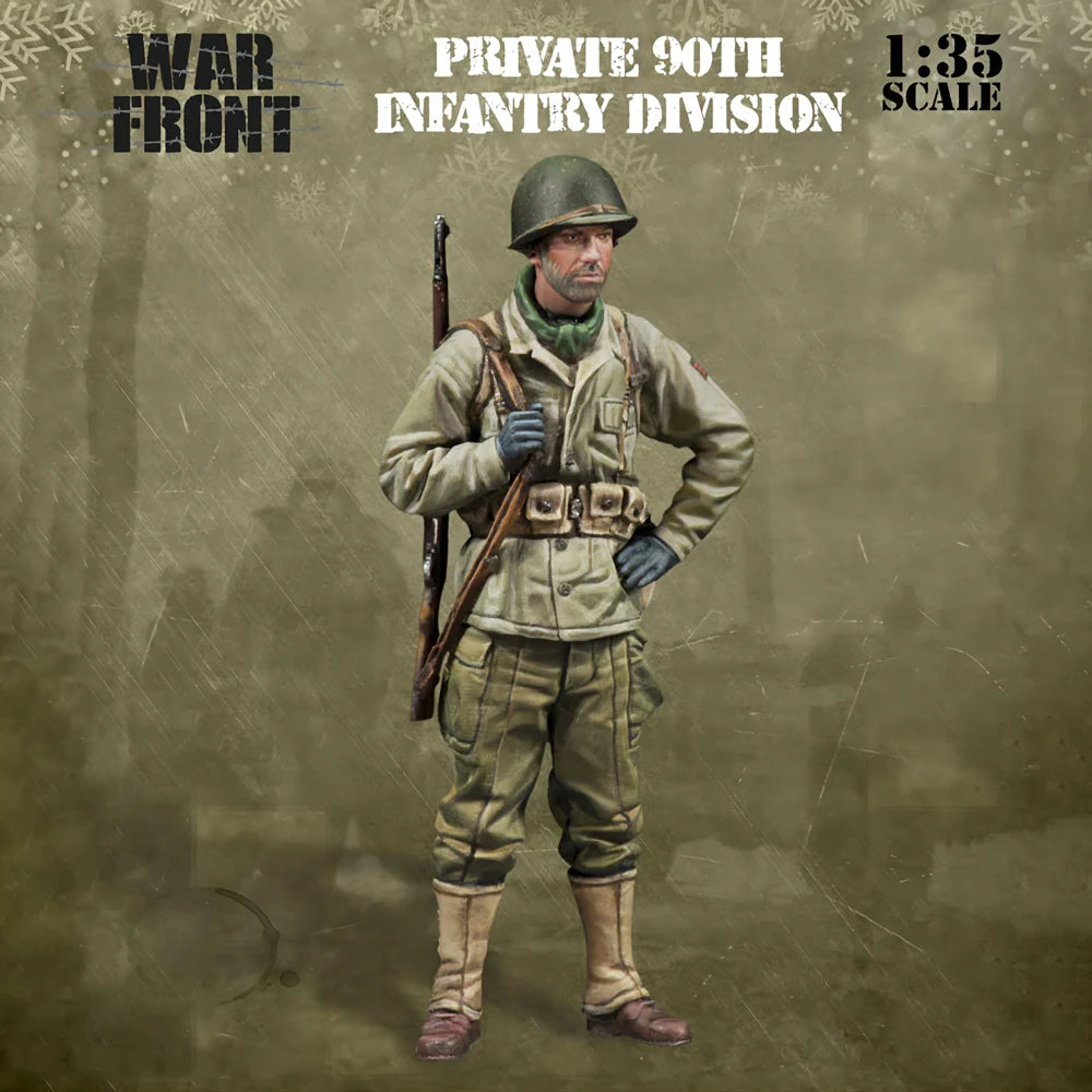 1/35 WWII German & Allied Soldiers Scene, 4 Figures, Resin Model Figure Kit, Unassembled and Unpainted