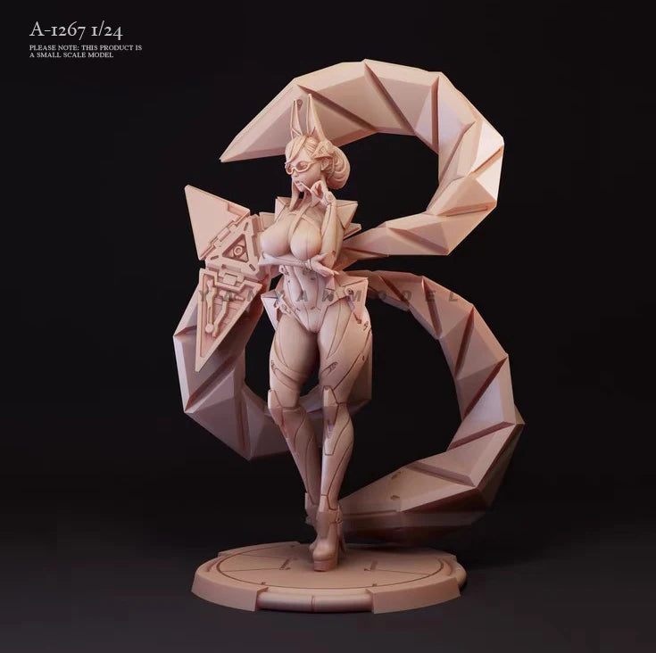 1/24 Female Character with Wings, Resin Model Figure Kit, Fantasy Theme, Unassembled and Unpainted