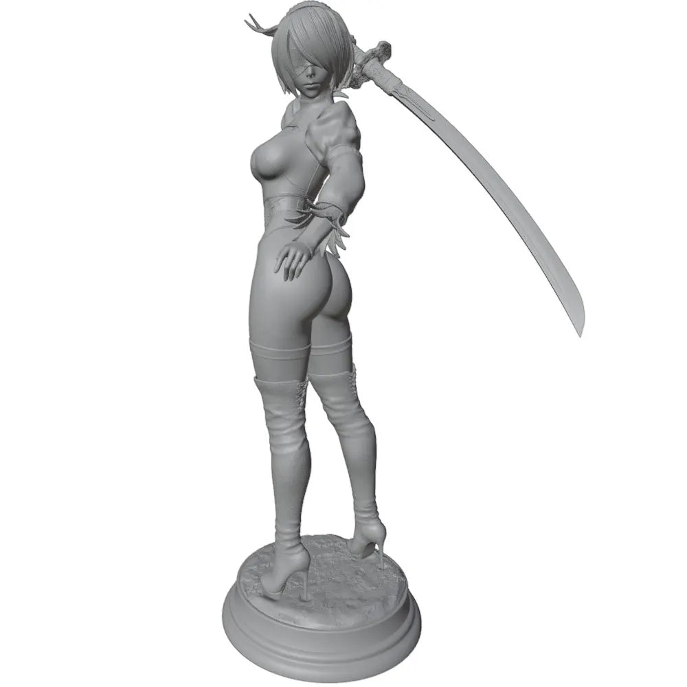 1/24 Sexy Fantasy Warrior Female, Resin Model Figure Kit, Unassembled and Unpainted