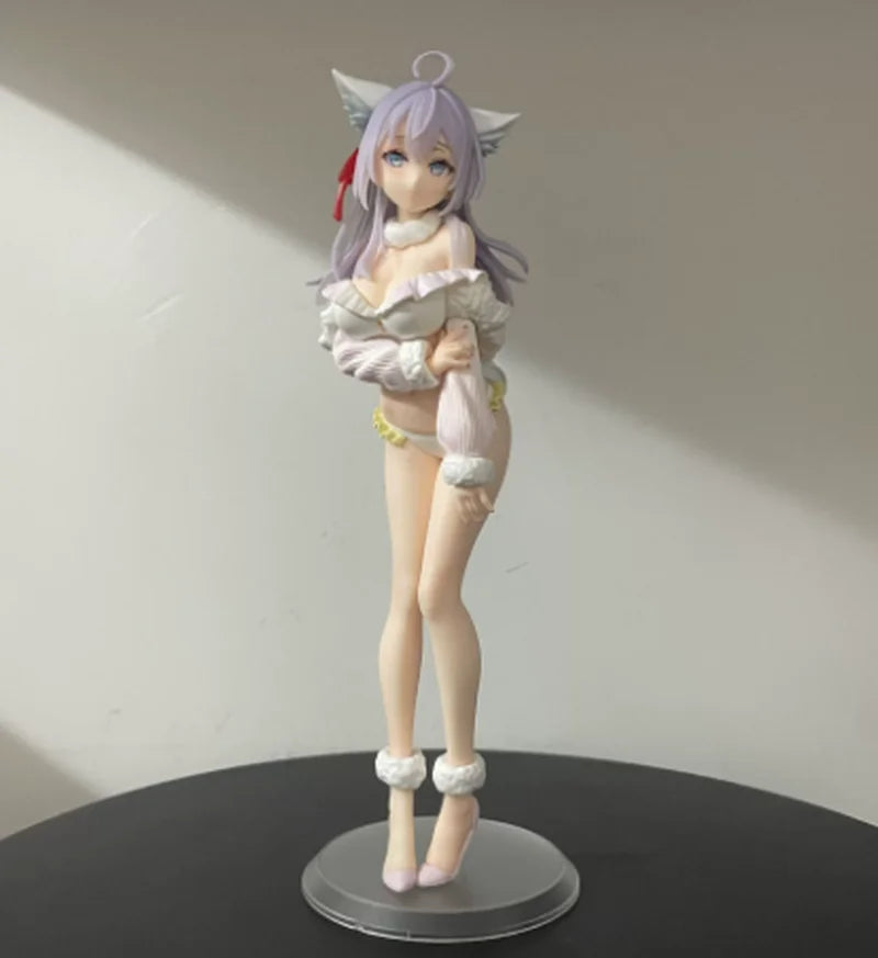 Ellie Fox with Cat Ears, Resin Model Figure Kit, Anime Theme, Unassembled and Unpainted