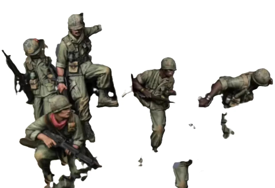 1/35 Modern Tactical Assault Squad, 5 Figures, Resin Model Figure Kit, Unassembled and Unpainted