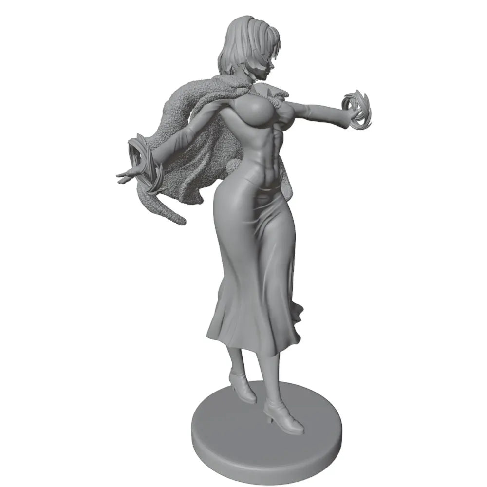 1/24 Sorceress with Serpent Familiars, Resin Model Figure Kit, Anime Theme, Unassembled and Unpainted
