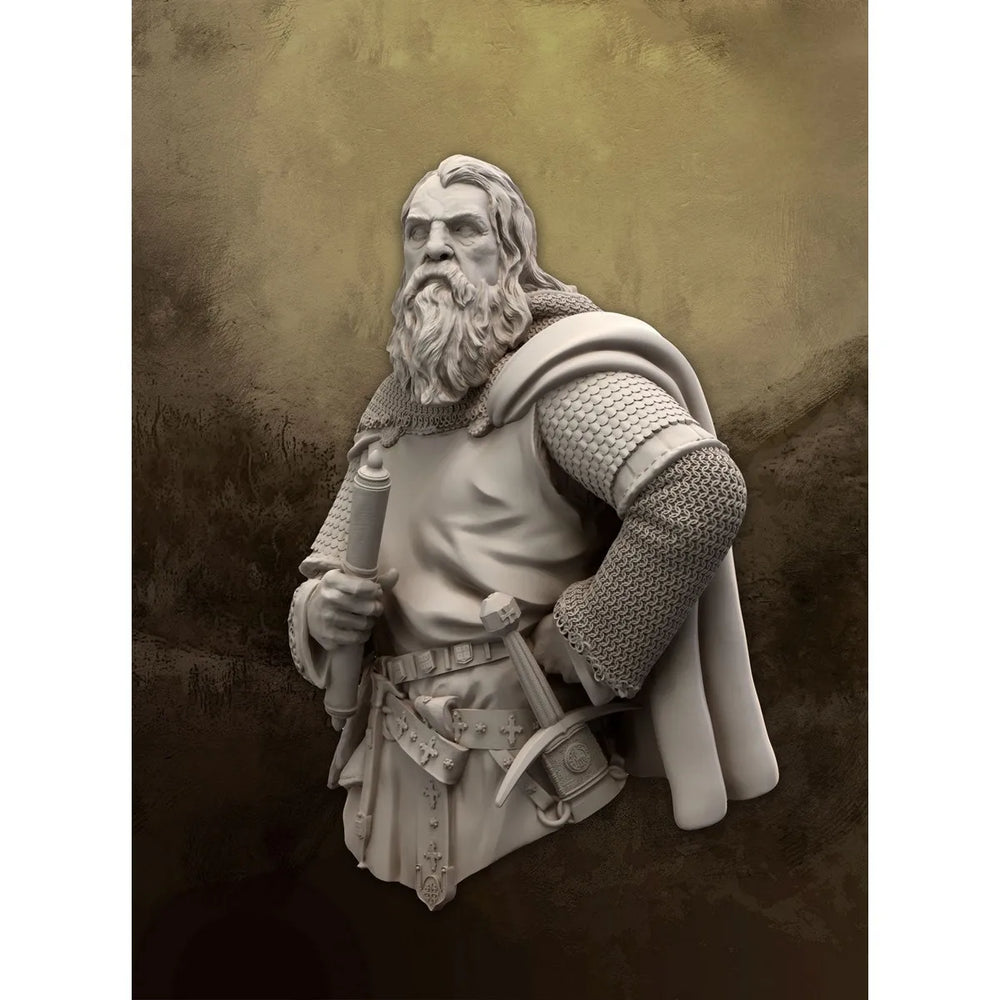 1/9 Medieval Crusader Officers, 2 Figures, Resin Model Bust Kit, Unassembled and Unpainted