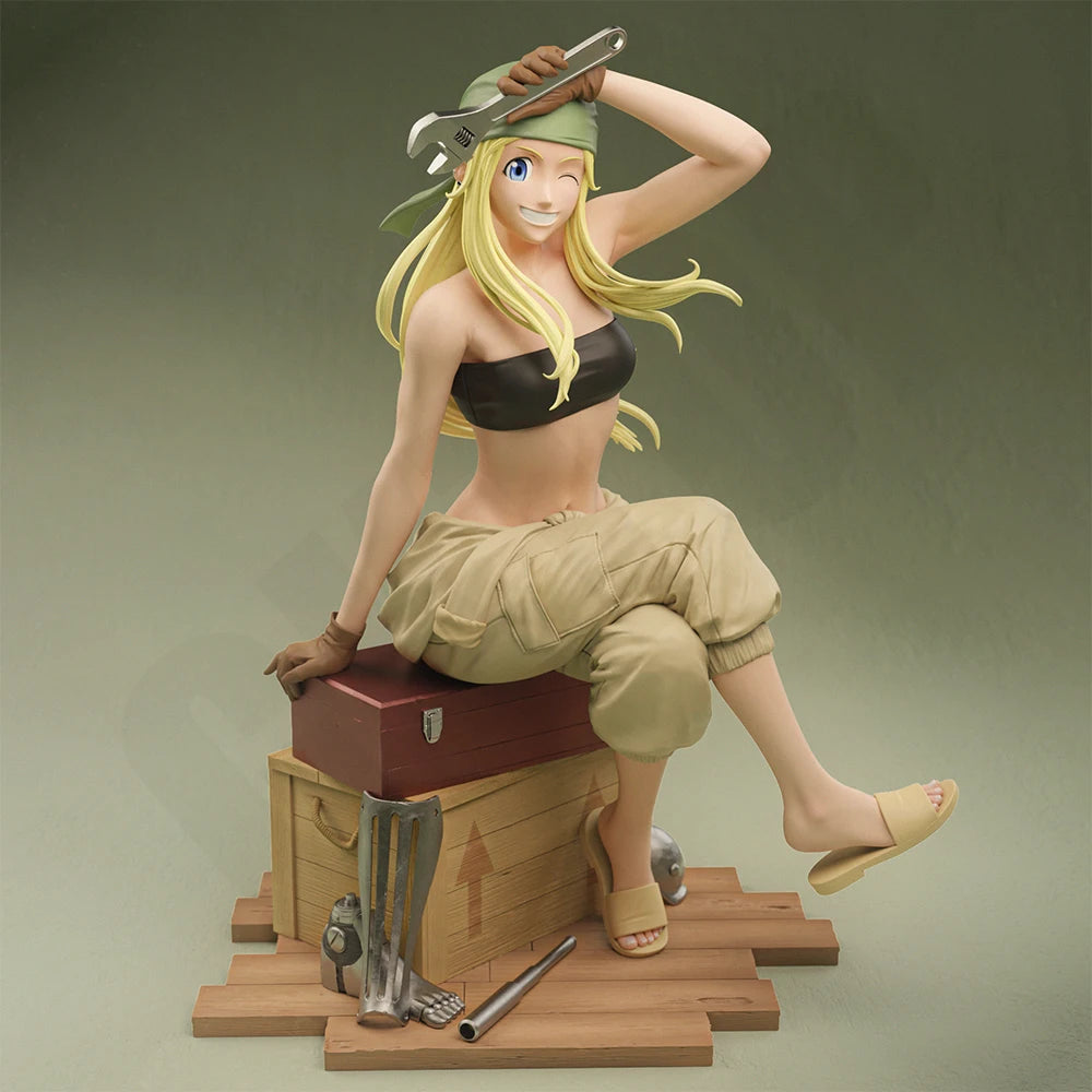 1/24 Modern Female Mechanic, Resin Model Figure Kit, Unassembled and Unpainted