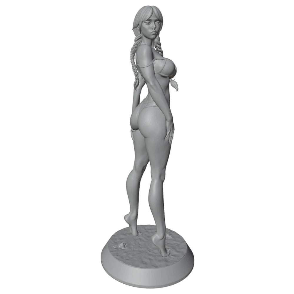 1/24 Anime-Inspired Female Pin-up, Resin Model Figure Kit, Unassembled and Unpainted