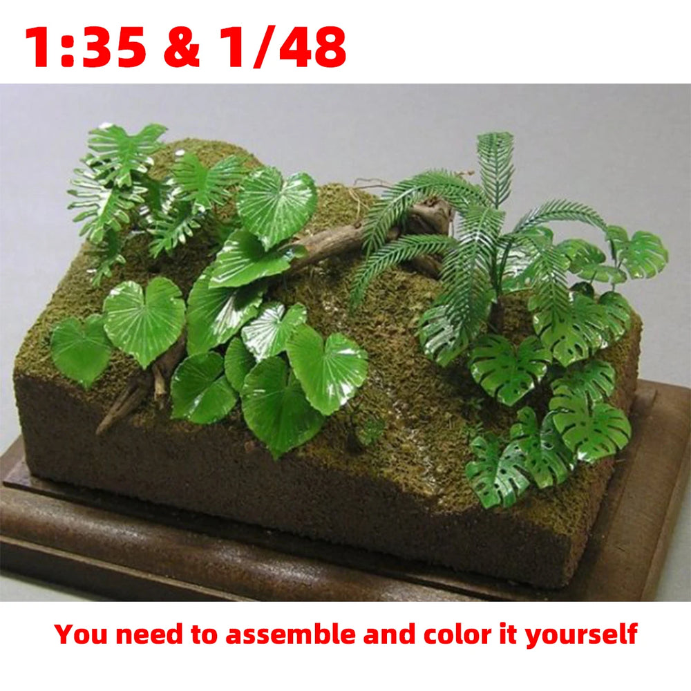 1/35 Plants & Foliage, Resin Model Terrain Kit, Wildlife Theme, Unpainted