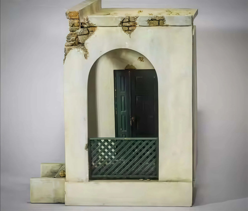 1/35 WWII War-Damaged European House, Resin Model Terrain Kit, Unpainted