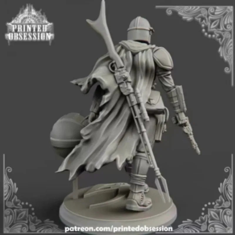 1/24 Futuristic Mecha Warrior, Resin Model Figure Kit, Sci-Fi Theme, Unassembled and Unpainted