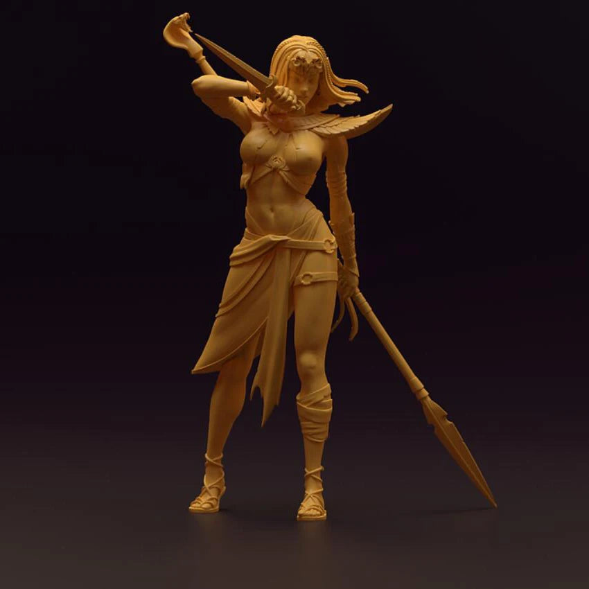 1/24 Ancient Egyptian Fantasy Warrior, Resin Model Figure Kit, Unassembled and Unpainted