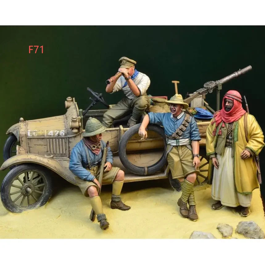 1/35 WWII British 8th Army Infantryman Leaning, Resin Model Figure Kit, Unassembled and Unpainted