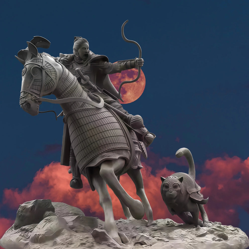 1/24 Medieval Fantasy Female Knight, 4 Figures, Resin Model Figure Kit, Unassembled and Unpainted