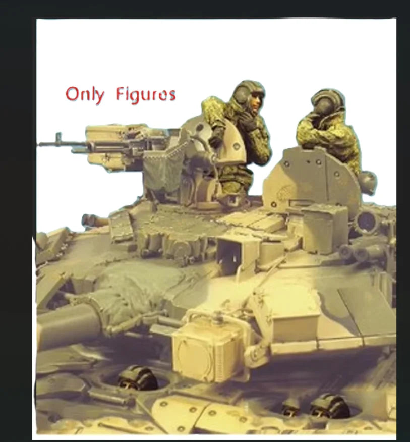1/35 WWII Tank Crew Soldiers, 3 Figures, Resin Model Figure Kit, Unassembled and Unpainted