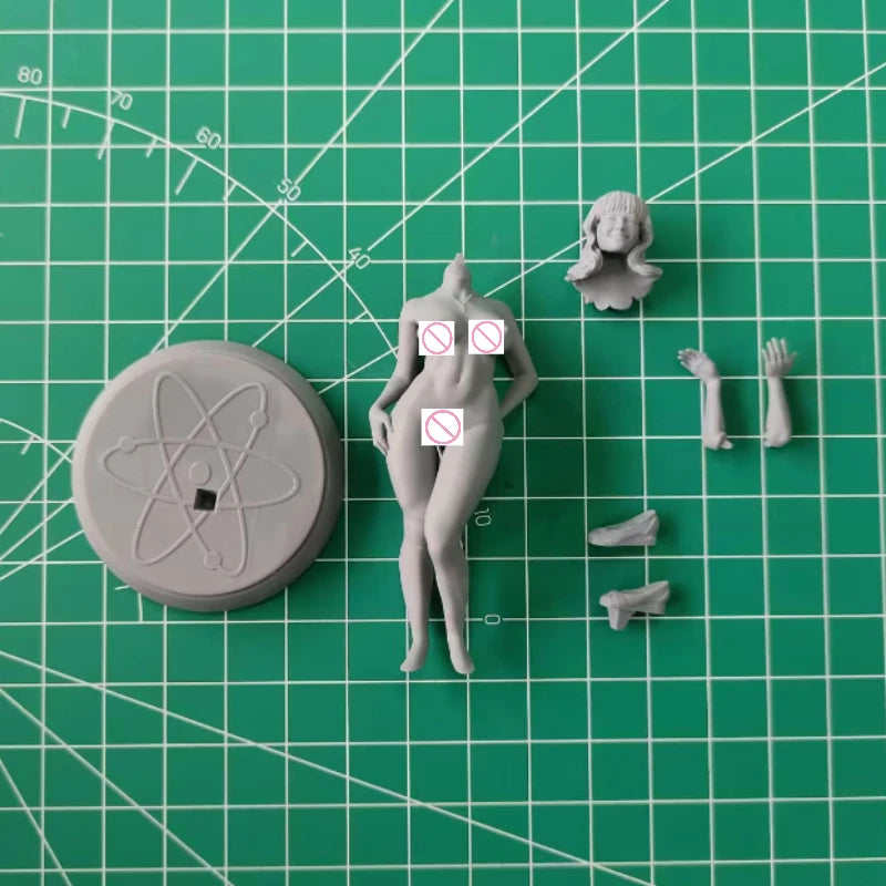 1/24 Vintage Waitress, Resin Model Figure Kit, Unassembled and Unpainted