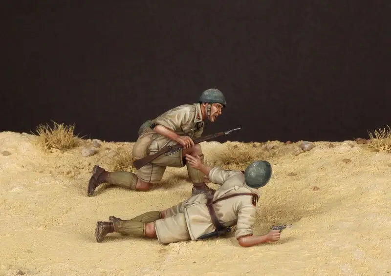 1/35 WWII North African, 4 Figures, Resin Model Figure Kit, Unassembled and Unpainted