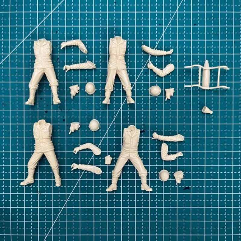 1/35 WWI US Artillery Crew, 4 Figures, Resin Model Figure Kit, Unassembled and Unpainted
