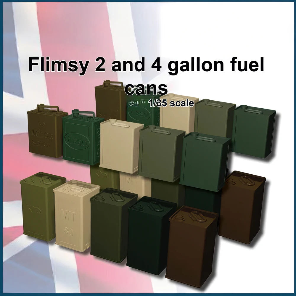 1/35 WWII Fuel Containers, Resin Model Accessory Kit, Unpainted