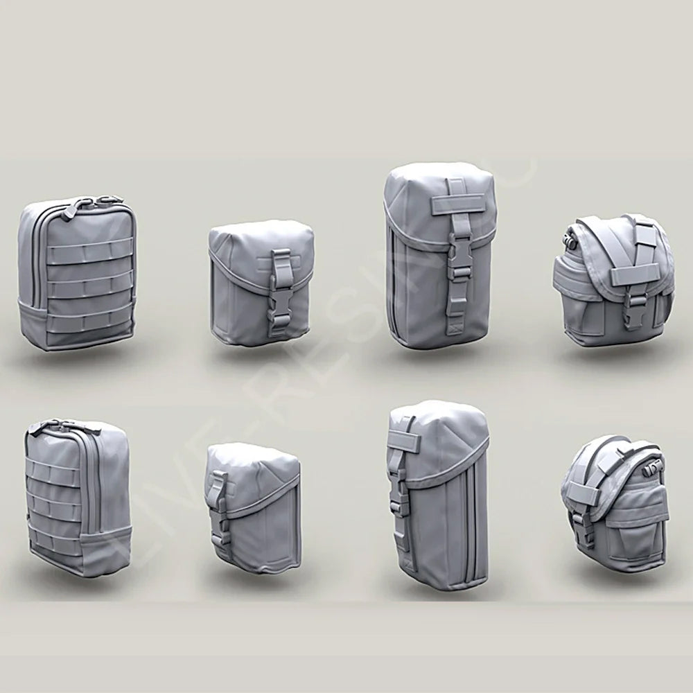 1/35 Modern US Army Tactical Backpack Accessories, Resin Model Accessory Kit, Unpainted