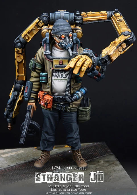 1/24 Mecha Stranger Jo Warrior, Resin Model Figure Kit, Sci-Fi Theme, Unassembled and Unpainted