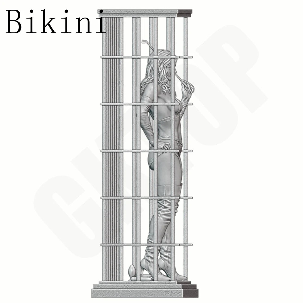 1/24 Pin-up Caged Beauty, Resin Model Figure Kit, Unassembled and Unpainted