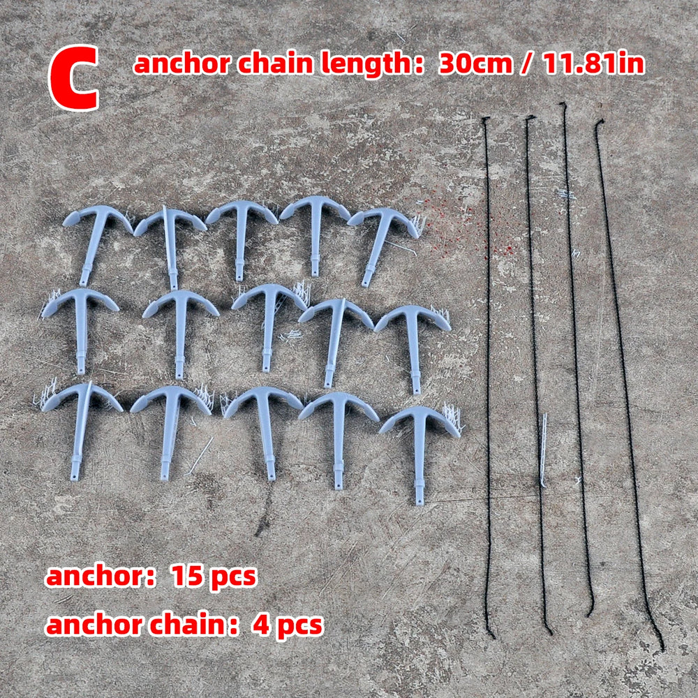 Sailing Ship Anchor and Chain, Resin Model Accessory Kit, Historical Theme, Unpainted