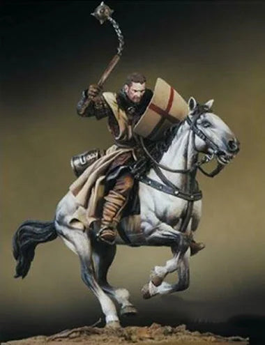 1/24 Medieval Fantasy Mounted Knight, Resin Model Figure Kit, Unassembled and Unpainted