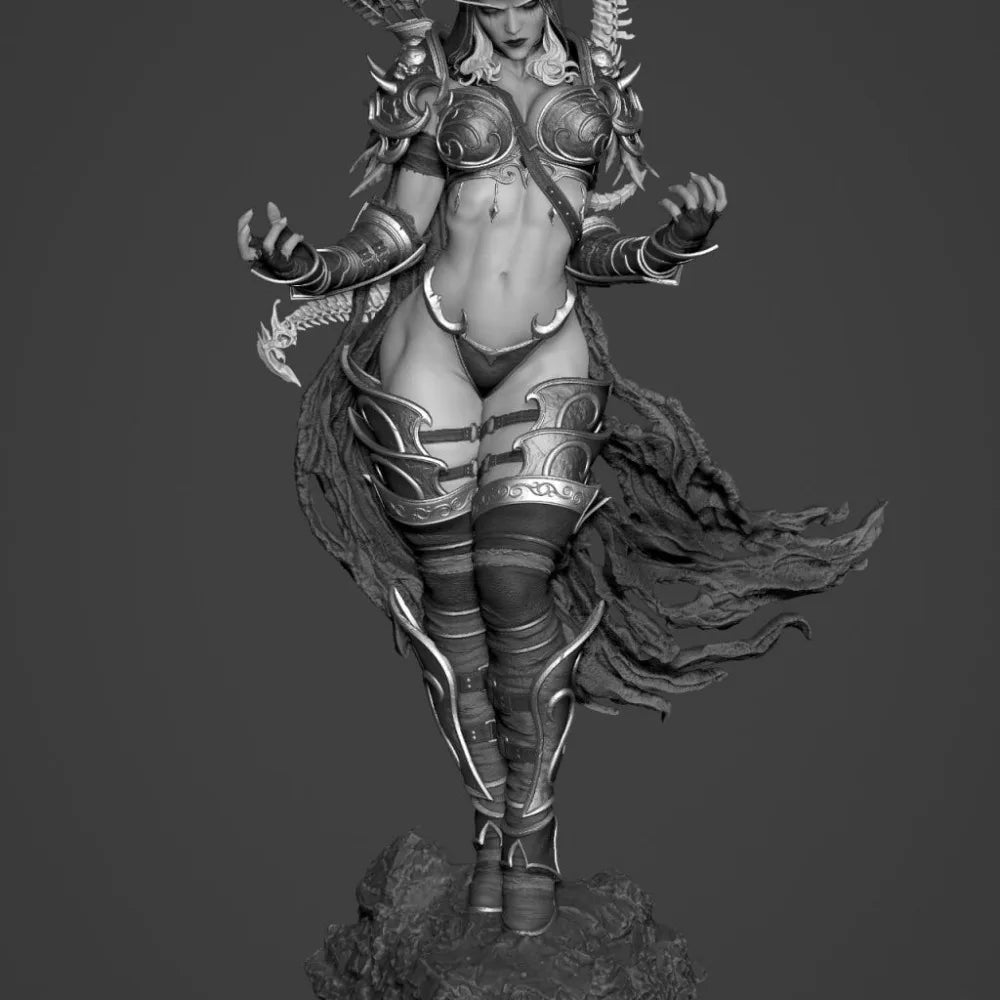 1/10 Female Elf Warrior, Resin Model Figure Kit, Fantasy Theme, Unassembled and Unpainted