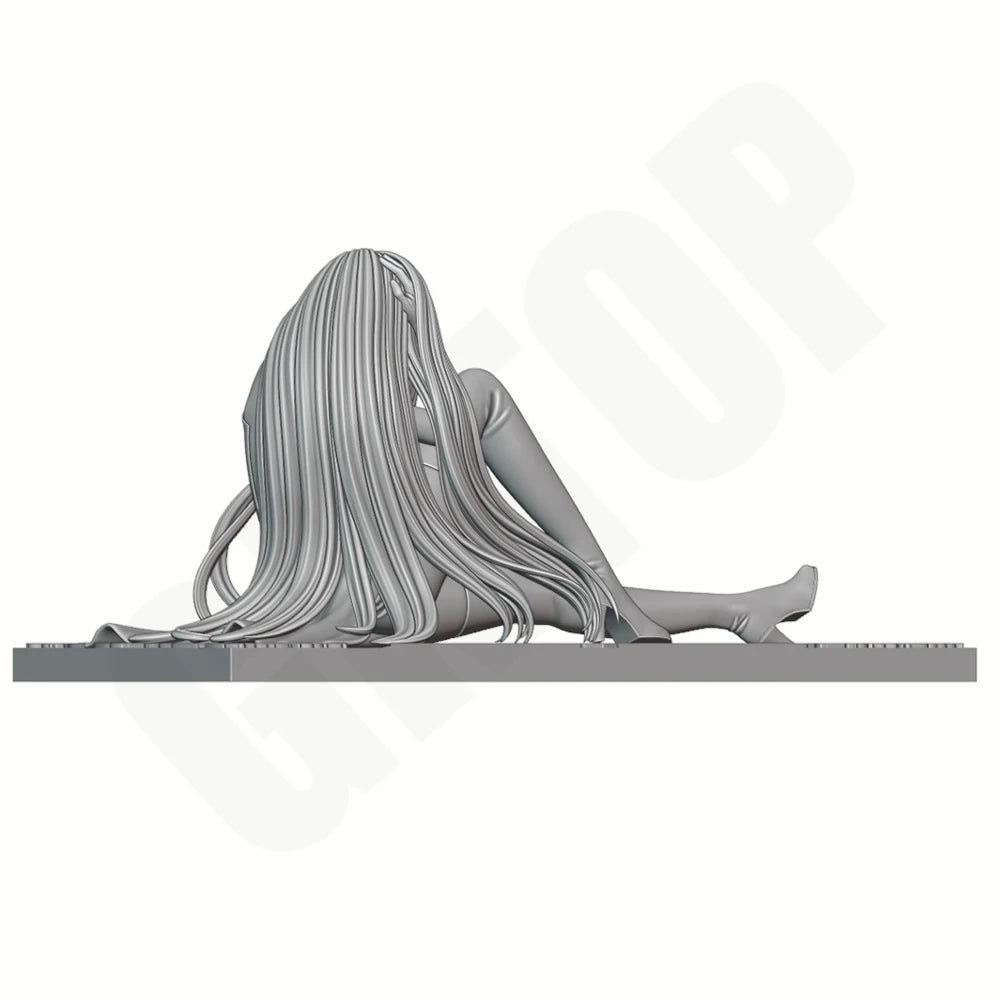 1/24 Warrior Princess Beauty Statue, Resin Model Figure Kit, Unassembled and Unpainted