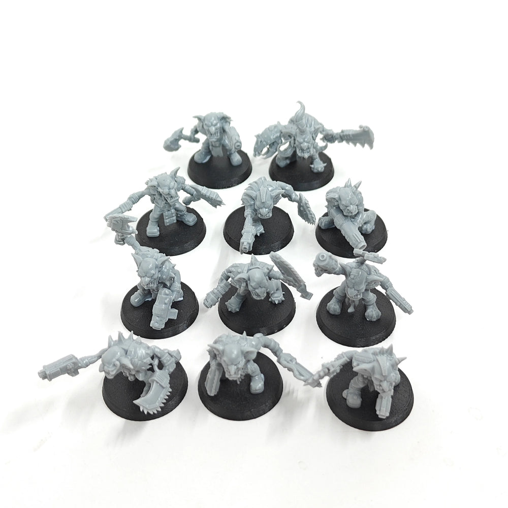 Goblins & Orcs, 11 Figures, Resin Model Figure Kit, Fantasy Theme, Unassembled and Unpainted
