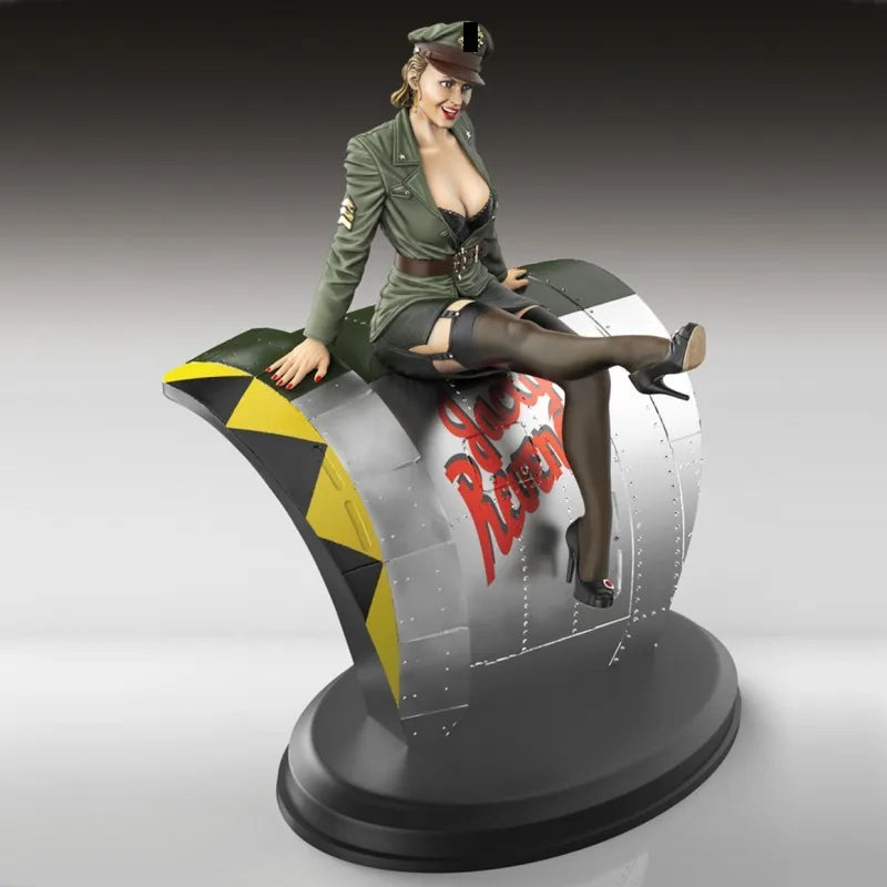1/35 WWII German Soldier Female, Resin Model Figure Kit, Unassembled and Unpainted