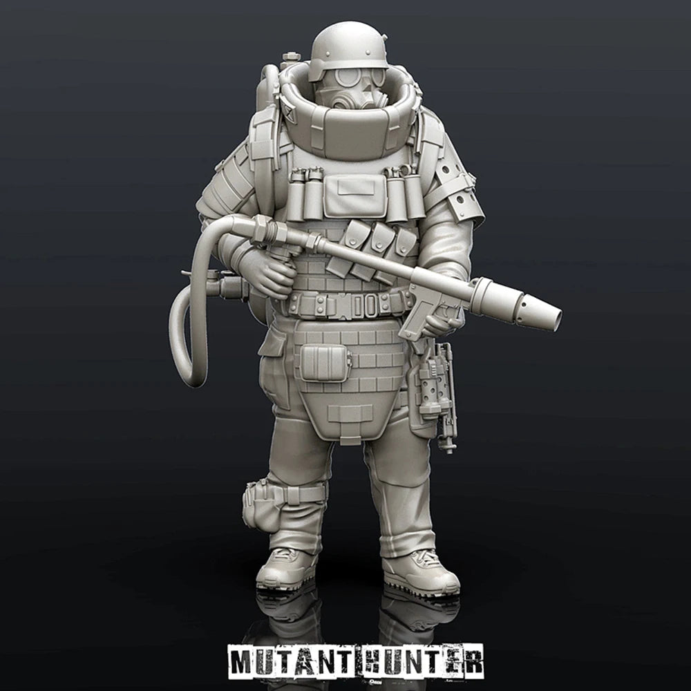 1/24 Mutant Hunter Soldier, Resin Model Figure Kit, Sci-Fi Theme, Unassembled and Unpainted