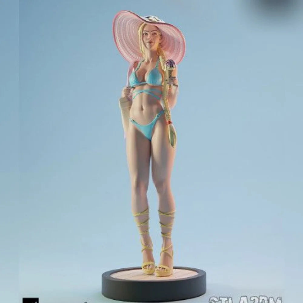 Summer Swimsuit Beauty, Resin Model Figure Kit, Unassembled and Unpainted
