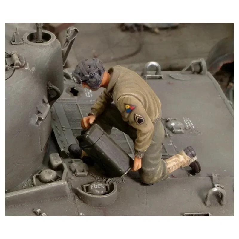 1/35 Modern US Army Soldier in Prone Firing Position, Resin Model Figure Kit, Unassembled and Unpainted