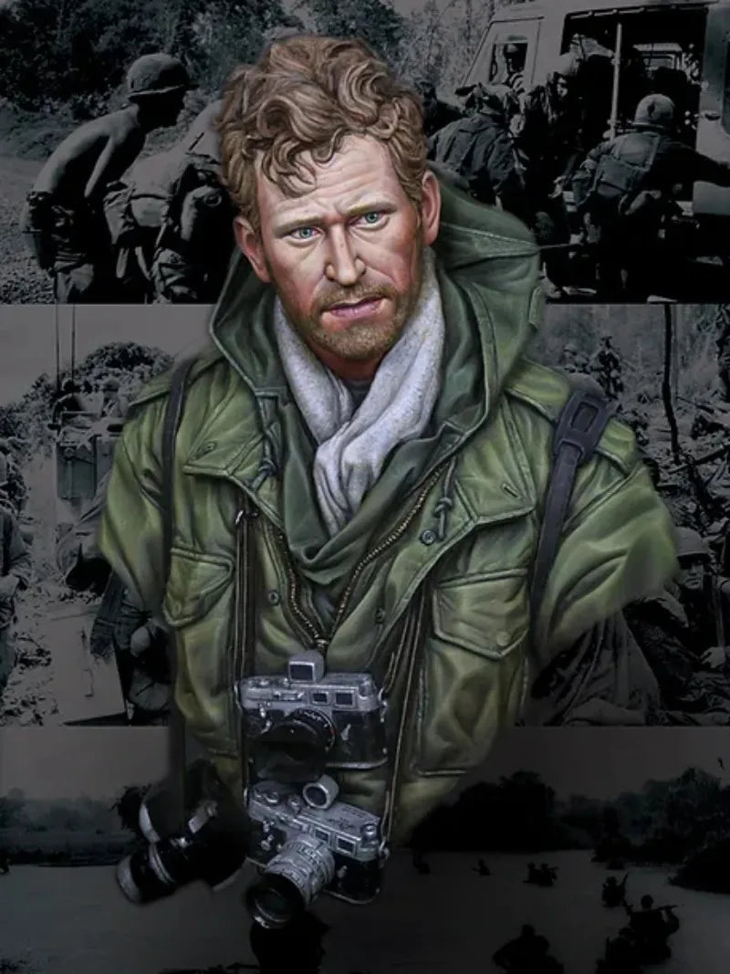1/10 Vietnam War US Photojournalist, Resin Model Figure Kit, Unassembled and Unpainted