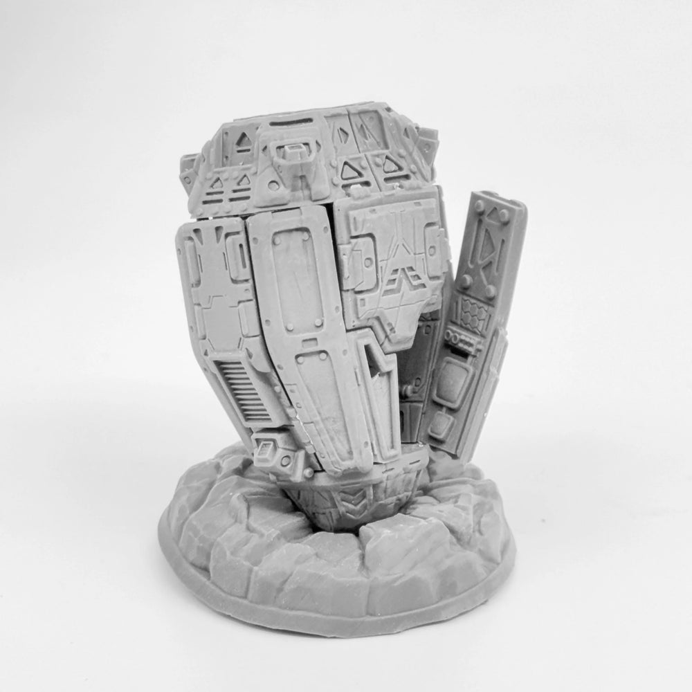 Vaskar Drop Pod, Resin Model Vehicle Kit, Sci-Fi Theme, Unassembled and Unpainted
